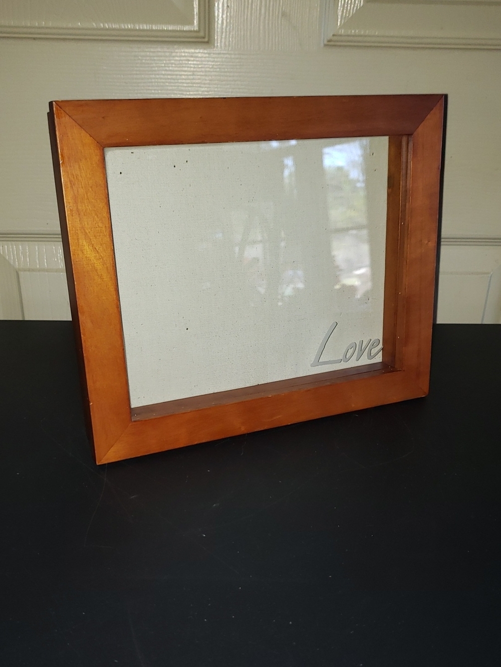 Love Glass Shadow Box Frame in Warm Brown - Home Accents